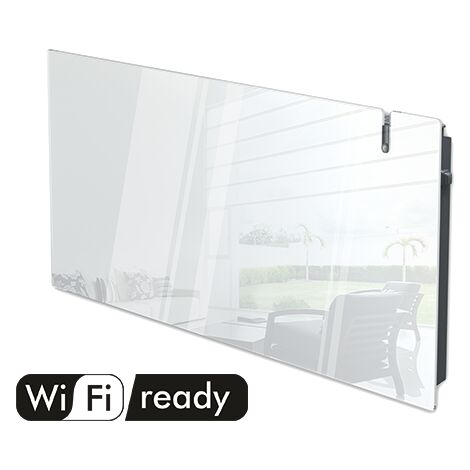 Radialight AETHEREA Radiateur électriques Dual-Therm en verre avec Wi-Fi 1000W Blanc