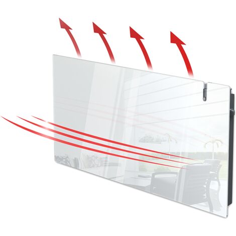 Radialight AETHEREA Radiateur électriques Dual-Therm en verre avec Wi-Fi 1500W Blanc