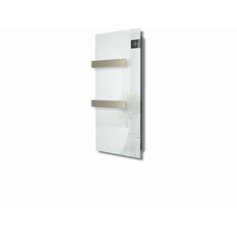 Silk Radiateur sèche-serviettes Programmable avec surface en verre 750W Blanc - Radialight