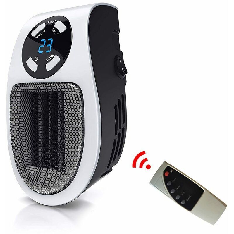 Tigrezy - Radiant Heater 500W Space Heater Programmable Wall Outlet avec thermostat réglable et affichage led réglable