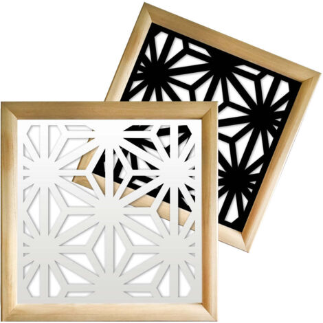 RADIANT - Moduli Decorativi in Legno e PVC - Colore: bianco - Misura: 48x48 cm