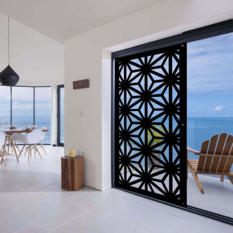 RADIANT - Pannello in PVC traforato - Parasole - Colore: nero - Misura: 50x150 cm