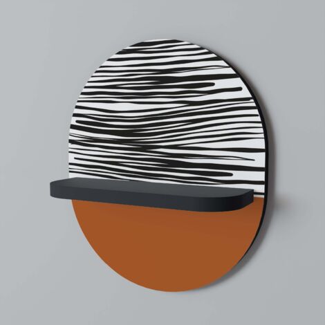 RADIANT ZEBRA Ovales Regal Schwarz