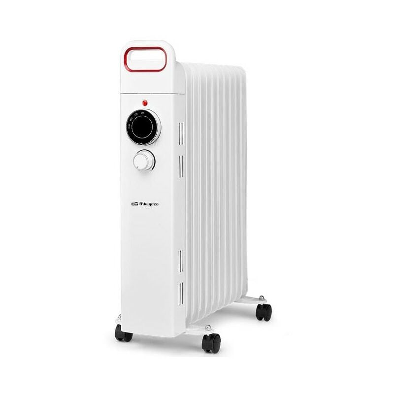Radiateur à Bain d'Huile 2500W Chauffage électrique 11 éléments Orbegozo RU2500. Thermostat réglable