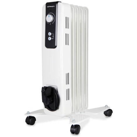 Radiateur à huile orbegozo rh 1000/ 2 puissances/ 500-1000w/ 5 éléments chauffants