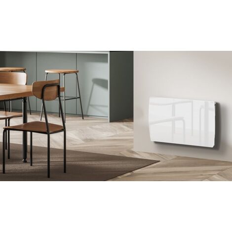 Radiateur à inertie Céramique Verre Blanc LCD - plusieurs puissances disponibles - Cayenne