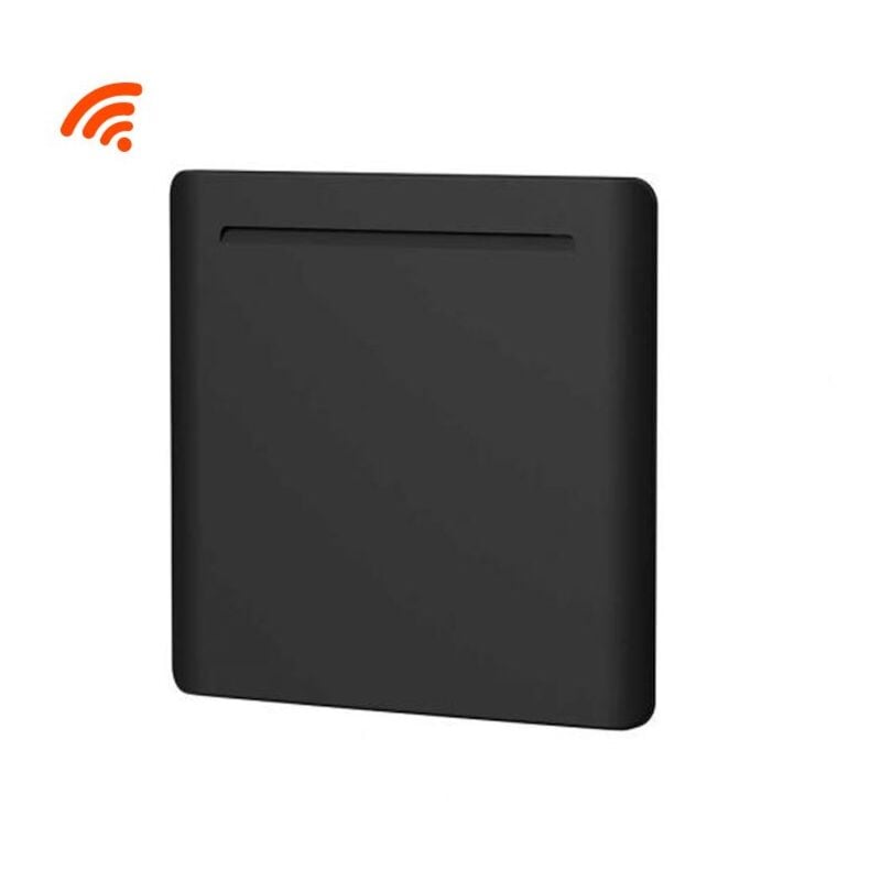 Atenza - Radiateur à inertie fonte Noir 1000W connecté Wifi écran digital Eco Design nf