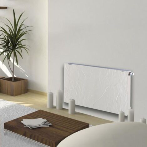 Radiateur à inertie H2O DK33 horizontal 2500W – Panneau acier blanc RAL 9010 – Technologie DUAL-KHERR – 19250033 – Valderoma