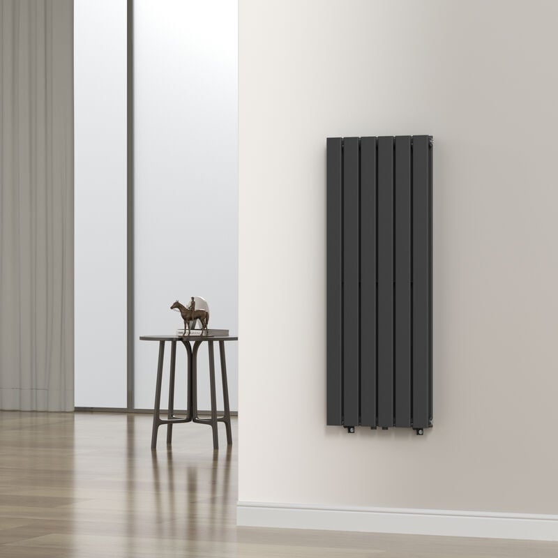 [neu.haus] - Radiateur à panneaux double Nore 1140 w acier 120 x 45 cm noir