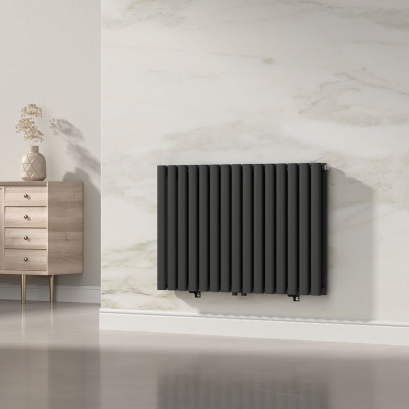 [neu.haus] - Radiateur à panneaux double Nore 1180 w acier 60 x 90 cm noir