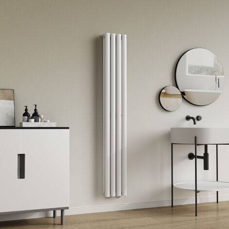 Radiateur à panneaux double Nore 812 W acier 160 x 24 cm blanc [neu.haus]