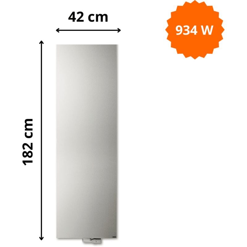 Vasco - Radiateur acier h. 182 x l. 42 cm Niva vertical N1L1 laqué