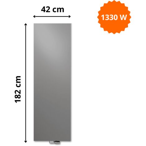 Radiateur acier H. 182 x L. 42 cm Niva vertical N2L1 laqué Vasco