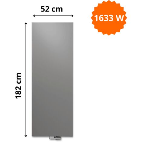 Radiateur acier H. 182 x L. 52 cm Niva vertical N2L1 laqué Vasco