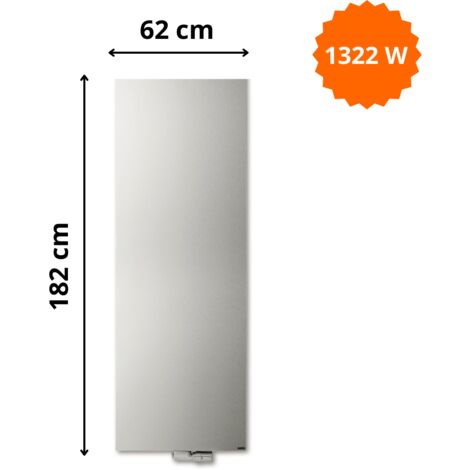 Radiateur acier H. 182 x L. 62 cm Niva vertical N1L1 laqué Vasco