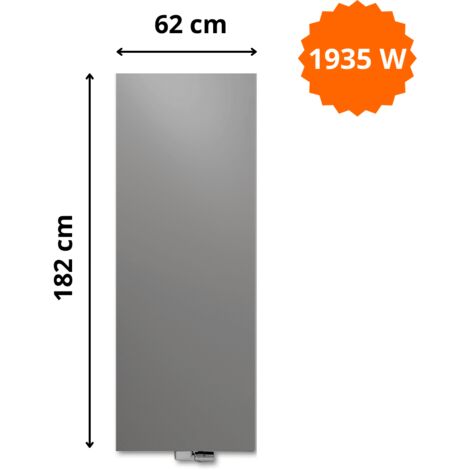 Radiateur acier H. 182 x L. 62 cm Niva vertical N2L1 laqué Vasco