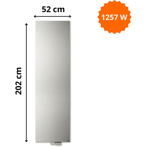 Radiateur acier H. 202 x L. 52 cm Niva vertical N1L1 laqué Vasco