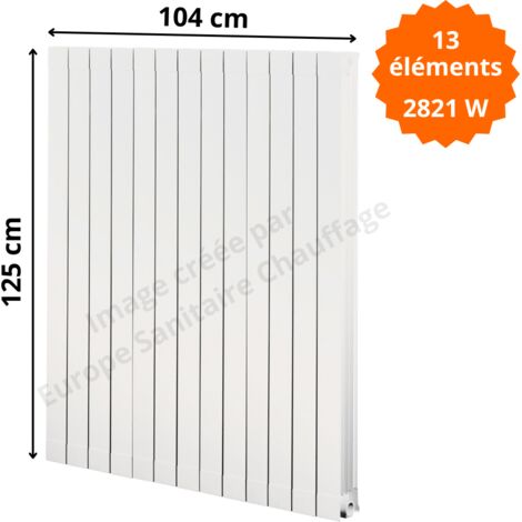 Radiateur aluminium H.125 x 104 cm Oscar 1200 Deville 2821 W