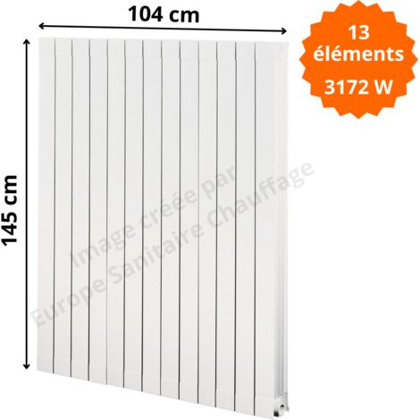 Radiateur aluminium H.145 x 104 cm Oscar 1400 Deville 3172 W