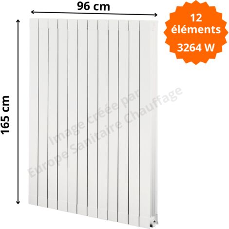 Radiateur aluminium H.165 x 96 cm Oscar 1600 Deville 3264 W