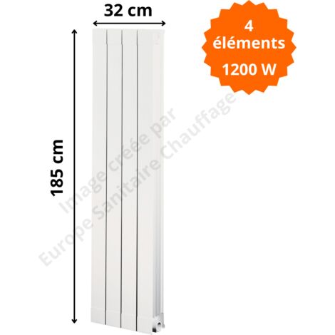Radiateur aluminium H.185 x 32 cm Oscar 1800 Deville 1200 W