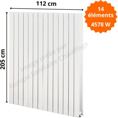 Radiateur aluminium H.205 x 112 cm Oscar 2000 Deville 4578 W