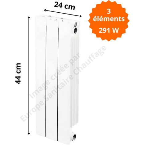 Radiateur aluminium horizontal H.44 x 24 cm VIP 350 Deville 291 W