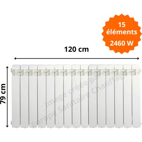 Radiateur aluminium horizontal H.79 x 120 cm VOX 700 Deville 2460 W