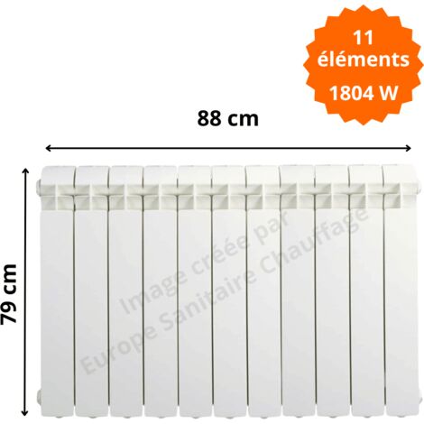 Radiateur aluminium horizontal H.79 x 88 cm VOX 700 Deville 1804 W