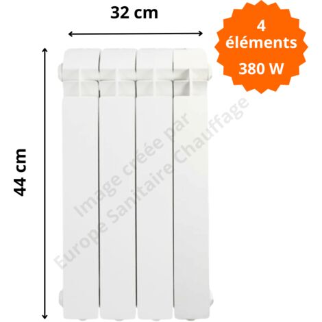 Radiateur aluminium vertical H.44 x 32 cm VOX 350 Deville 380 W
