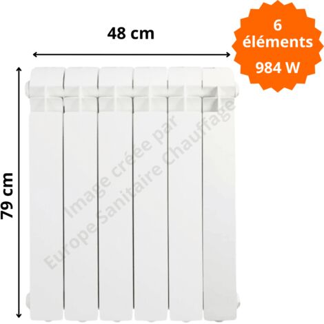 Radiateur aluminium vertical H.79 x 48 cm VOX 700 Deville 984 W