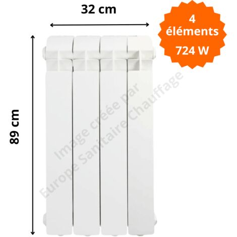 Radiateur aluminium vertical H.89 x 32 cm VOX 800 Deville 724 W