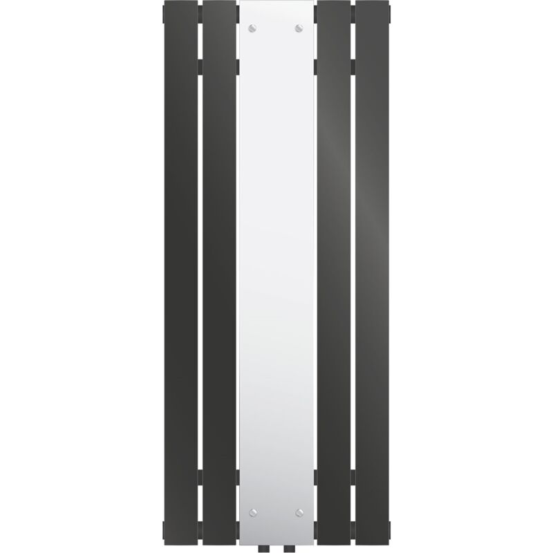Luxebath - ML-Design Radiateur de Salle de Bain avec Miroir - 1200x450 mm - Anthracite - Radiateur Panneau Plat Vertical Monocouche - Raccord Central