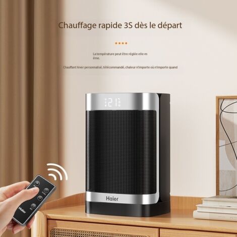 Radiateur Appoint Ceramique PTC 1500W Telecommande Thermostat Oscillation 70° Minuteur 12H 5 Modes Chambre Bureau