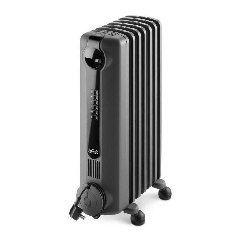 Delonghi - Radiateur bain d'huille radia 1500W - 3 allures de chauffe -Technologie Real Energy - Ecran digital -Batterie perform