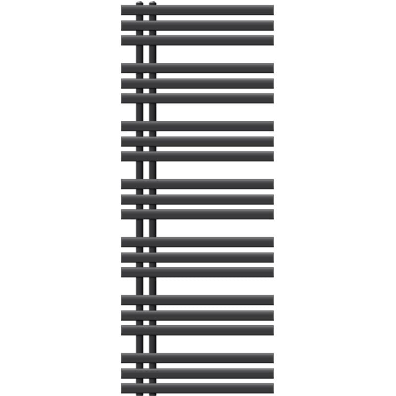 ECD Germany Iron EM Design Radiateur Sèche-Serviettes - 600 x 1600 mm - Anthracite - Connexion Latéral - avec Kit Montage Mural - Sèche Serviette