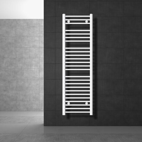 Radiateur chauffage sèche serviettes de bain chrome blanc laterale 400 x 1500 mm