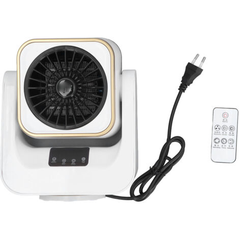 Radiateur de Bureau Électrique Compact 1000W, Chauffage d'Appoint avec Télécommande pour Bureau/Chambre, Noir 220V