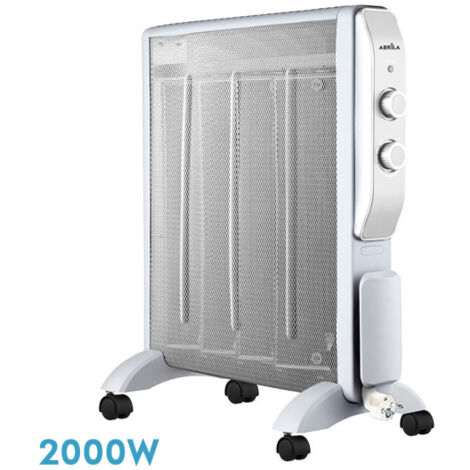 radiateur de mica warm 2000w 4elements white/silver 2powers anti-tilt,ind.light thermostat reg.thermostat 61,5x56x26,5 cm