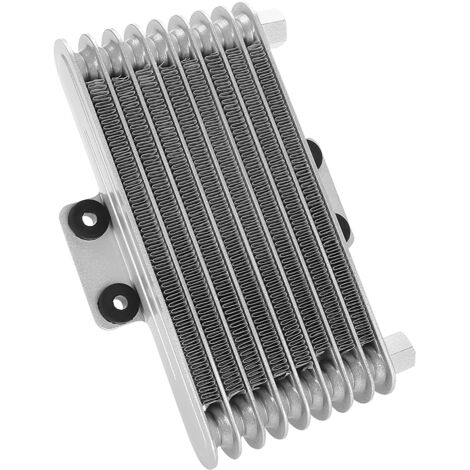 Radiateur de refroidissement de refroidisseur d'huile moteur en aluminium, 125ml, pour moto 125CC-250CC ATV, argent
