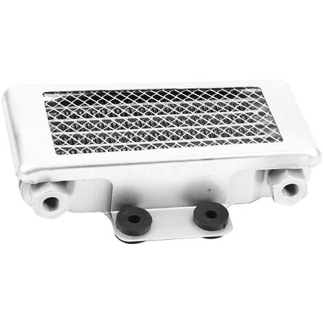 Radiateur de refroidissement de refroidisseur d'huile moteur en aluminium 65 ml pour moto 100CC-250CC Dirt Bike ATV argent