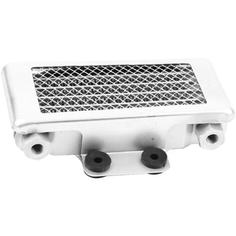 Radiateur de refroidissement de refroidisseur d'huile moteur en aluminium 65 ml pour moto 100CC-250CC Dirt Bike ATV argent