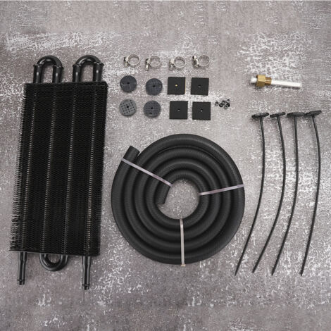 Radiateur de refroidissement d'huile de transmission universel 4 rangs noir pour pièces auto modifiées