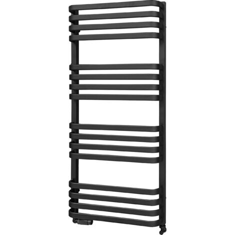 Radiateur de salle de bain Luxrad PIATTO ZBD 1142x530 mm noir 631W