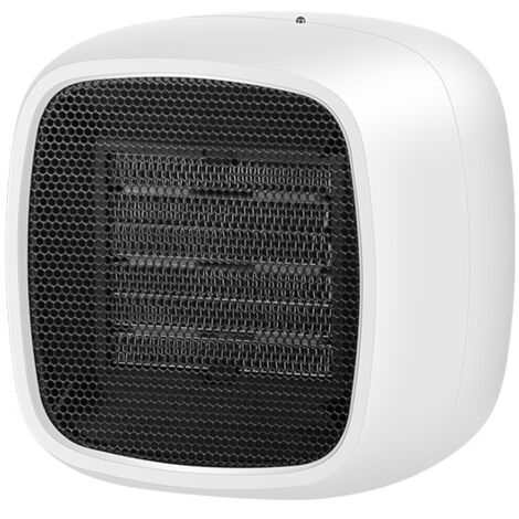 Radiateur de souffleur Radiateur en céramique, chauffage latéral électrique portable, salle de bille, 2 niveaux de puissance, protection et surchauffe d'inclinaison, blanc