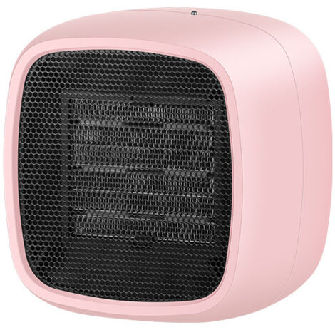 Radiateur de souffleur Radiateur en céramique, chauffage latéral électrique portable, salle de bille de la salle de bain, 2 niveaux de puissance, protection et surchauffe d'inclinaison, rose