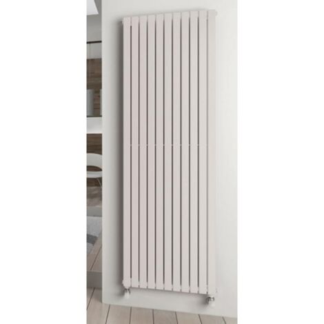 Radiateur décoratif vertical eau chaude Piano 2 blanc 1820x568x46mm - 1557W - raccordement hydraulique latéral 1/2 - I.R GROUP (IRSAP)