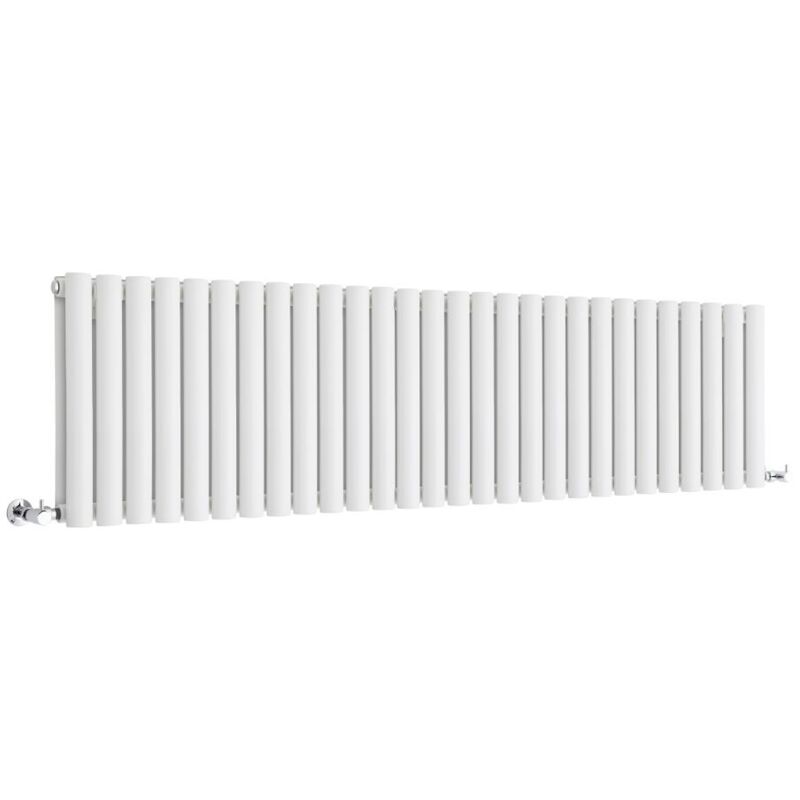 Hudson Reed - Vitality – Radiateur Design Horizontal Compact – Blanc – 40 x 164.7cm Double Rang