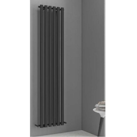 Radiateur design vertical DIVINA 42x180 cm en chrome-Chromé noir-42 ---Chromé noir