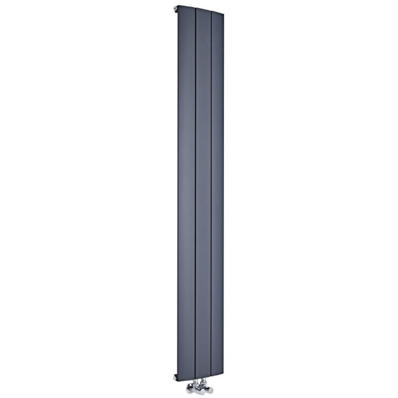 Hudson Reed - Radiateur Design Vertical Aluminium – Anthracite – 180 x 28cm – Aurora